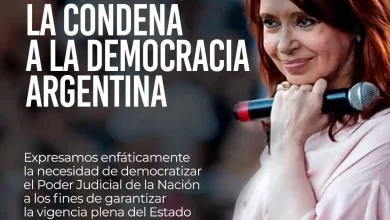 Repudiamos la condena a la democracia argentina